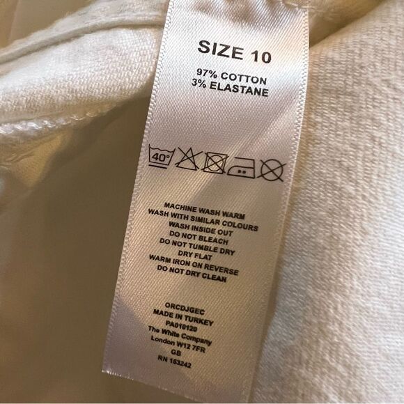 White Label Jacket Top Denim White Size 6 - Picture 8 of 8